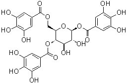 CAS # 94513-58-3, 1,4,6-Tri-O-galloyl-beta-D-glucopyranose, 1,4,6-Tri-O-galloyl-beta-D-glucose, 1,4,6-Trigalloylglucose