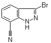 structure of CAS# 945762-00-5, 3-Bromo-1H-indazole-7-carbonitrile