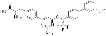 CAS # 945976-76-1, LX-1031, 4-[2-Amino-6-[(1R)-2,2,2-trifluoro-1-(3'-methoxy[1,1'-biphenyl]-4-yl)ethoxy]-4-pyrimidinyl]-L-phenylalanine