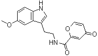 CAS # 946846-83-9, Piromelatine, N-[2-(5-Methoxy-1H-indol-3-yl)ethyl]-4-oxo-4H-pyran-2-carboxamide, Neu-P 11