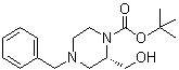 structure of CAS# 947275-34-5, (2S)-4-苄基-2-(羟基甲基)哌嗪-1-羧酸叔丁酯