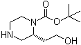 structure of CAS# 947275-74-3, tert-Butyl (2R)-2-(2-hydroxyethyl)piperazine-1-carboxylate