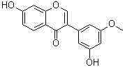 CAS # 947611-61-2, 3',7-Dihydroxy-5'-methoxyisoflavone, 7-Hydroxy-3-(3-hydroxy-5-methoxyphenyl)-4H-1-benzopyran-4-one, 7,3'-Dihydroxy-5'-methoxyisoflavone, Pterosonin E
