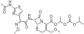 CAS # 947692-15-1, 1-[[(1-Methylethoxy)carbonyl]oxy]ethyl (6R,7R)-7-[[(2Z)-2-[2-(acetylamino)-4-thiazolyl]-2-(methoxyimino)acetyl]amino]-3-(methoxymethyl)-8-oxo-5-thia-1-azabicyclo[4.2.0]oct-2-ene-2-carboxylate