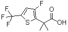 CAS # 950604-93-0, 3-Fluoro-alpha,alpha-dimethyl-5-(trifluoromethyl)-2-thiopheneacetic acid