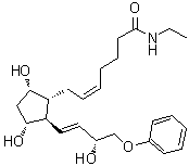 structure of CAS# 951319-59-8, (5Z)-7-[(1R,2R,3R,5S)-3,5-Dihydroxy-2-[(1E,3R)-3-hydroxy-4-phenoxy-1-buten-1-yl]cyclopentyl]-N-ethyl-5-heptenamide