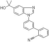 CAS # 951650-22-9, NS 11394, 3'-[5-(1-Hydroxy-1-methylethyl)-1H-benzimidazol-1-yl]-[1,1'-biphenyl]-2-carbonitrile