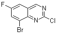 structure of CAS# 953039-63-9, 8-溴-2-氯-6-氟喹唑啉