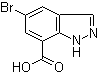 structure of CAS# 953409-99-9, 5-溴-1H-吲唑-7-羧酸
