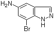 structure of CAS# 953411-10-4, 7-Bromo-1H-indazol-5-amine