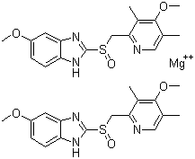 structure of CAS# 95382-33-5, 奥美拉唑镁