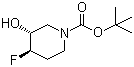 structure of CAS# 955028-82-7, 反式-3-羟基-4-氟哌啶-1-甲酸叔丁酯