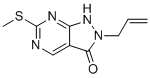 CAS # 955368-90-8, 2-Allyl-6-(methylthio)-1H-pyrazolo[3,4-d]pyrimidin-3(2H)-one, 6-methylsulfanyl-2-prop-2-enyl-1H-pyrazolo[3,4-d]pyrimidin-3-one