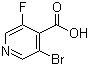 structure of CAS# 955372-86-8, 3-Bromo-5-fluoro-4-pyridinecarboxylic acid