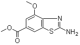 structure of CAS# 955886-84-7, 2-氨基-4-甲氧基-6-苯并噻唑羧酸甲酯