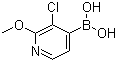 structure of CAS# 957060-88-7, 3-Chloro-2-methoxypyridine-4-boronic acid