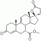 structure of CAS# 95716-70-4, (7a,17a)-17-Hydroxy-3-oxo-pregna-4,9(11)-diene-7,21-dicarboxylicacid g-lactone methyl ester