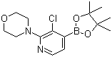 structure of CAS# 957198-28-6, 3-Chloro-2-(4-morpholino)pyridine-4-boronic acid pinacol ester