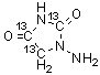 structure of CAS# 957509-31-8, 1-氨基-2,4-咪唑烷二酮-(三碳-13)