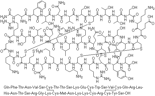 structure of CAS# 95751-30-7, Charybdotoxin