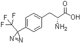 structure of CAS# 95758-95-5, 4-[3-(三氟甲基)-3H-双吖丙啶-3-基]-D-苯丙氨酸