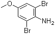 structure of CAS# 95970-05-1, 2,6-二溴-4-甲氧基苯胺