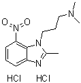 CAS # 960-77-0, N,N,2-Trimethyl-7-nitro-1H-benzimidazole-1-propanamine dihydrochloride