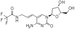 structure of CAS# 96102-27-1, 2'-Deoxy-5-[3-[(trifluoroacetyl)amino]-1-propenyl]cytidine