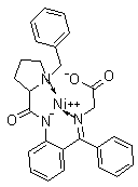 structure of CAS# 96293-19-5, [N-[Phenyl[2-[[[1-(phenylmethyl)-2-pyrrolidinyl]carbonyl]amino]phenyl]methylene]glycinato(2-)-N,N',N'',O1]-nickel