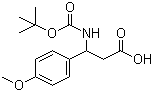 structure of CAS# 96363-20-1, 3-(Boc-氨基)-3-(4-甲氧基苯基)丙酸