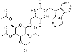structure of CAS# 96383-44-7, N-[芴甲氧羰基]-O-(2,3,4,6-四-O-乙酰基-beta-D-吡喃半乳糖基)-L-丝氨酸