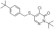CAS # 96489-71-3, Pyridaben, 4-Chloro-2-(1,1-dimethylethyl)-5-(((4-(1,1-dimethylethyl)phenyl)methyl)thio)-3(2H)-pyridazinone, Pyridazinone