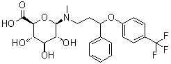 CAS # 96735-71-6, 1-Deoxy-1-[methyl[3-phenyl-3-[4-(trifluoromethyl)phenoxy]propyl]amino]-beta-D-glucopyranuronic acid