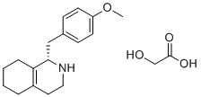 CAS 登录号：97232-75-2, 羟基乙酸-(1S)-1-(4-甲氧基苄基)-1,2,3,4,5,6,7,8-八氢异喹啉(1:1)