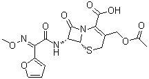 CAS # 97232-98-9, [6R-[6alpha,7beta(E)]]-3-[(Acetyloxy)methyl]-7-[[2-furanyl(methoxyimino)acetyl]amino]-8-oxo-5-thia-1-azabicyclo[4.2.0]oct-2-ene-2-carboxylic acid