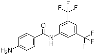 4-氨基-N-[3,5-双(三氟甲基)苯基]苯甲酰胺分子结构 (CAS 976-50-1)