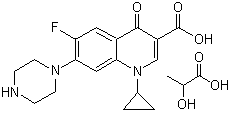 structure of CAS# 97867-33-9, 乳酸环丙沙星