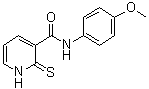 structure of CAS# 97936-30-6, 1,2-Dihydro-N-(4-methoxyphenyl)-2-thioxo-3-pyridinecarboxamide