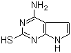 structure of CAS# 98198-24-4, 2-巯基-4-氨基-7H-吡咯[2,3-d]嘧啶