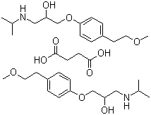 structure of CAS# 98418-47-4, Metroprolol succinate