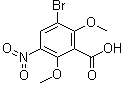 CAS 登录号：98527-25-4, 3-溴-2,6-二甲氧基-5-硝基苯甲酸