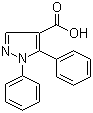 structure of CAS# 98700-53-9, 1,5-二苯基-1H-吡唑-4-甲酸