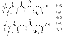 Alitame hydrate molecular structure (CAS 99016-42-9)