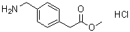 structure of CAS# 99075-25-9, 4-(氨基甲基)苯乙酸甲酯盐酸盐
