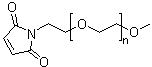 Monomethoxy polyethylene glycol maleimide molecular structure (CAS 99126-64-4)