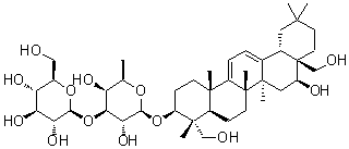 CAS # 99365-19-2, Saikosaponin G, (3beta,4alpha,16beta)-16,23,28-Trihydroxyoleana-9(11),12-dien-3-yl 6-deoxy-3-O-beta-D-glucopyranosyl-beta-D-galactopyranoside