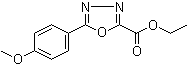 structure of CAS# 99367-44-9, 5-(4-甲氧基苯基)-1,3,4-恶二唑-2-羧酸乙酯
