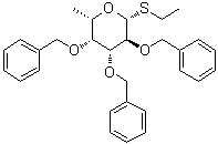 structure of CAS# 99409-34-4, 乙基 2,3,4-三-O-苄基-1-硫代-beta-L-吡喃岩藻糖苷