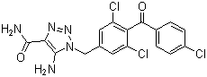 structure of CAS# 99519-84-3, 5-氨基-1-(3,5-二氯-4-(4-氯苯甲酰基)苄基)-1H-1,2,3-三氮唑-4-甲酰胺